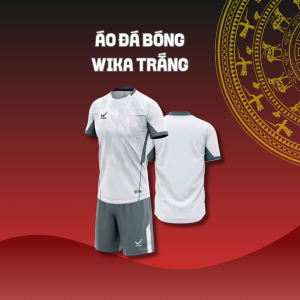 Áo đá bóng Wika trắng